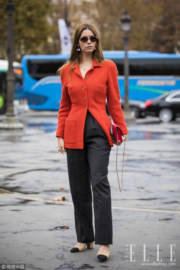 毛呢西装,可甜可酷谁穿谁好看